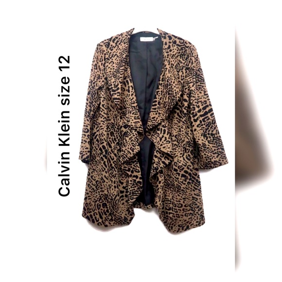 Calvin Klein Sweaters - Calvin Klein Women’s Leopard Open Front Cardigan